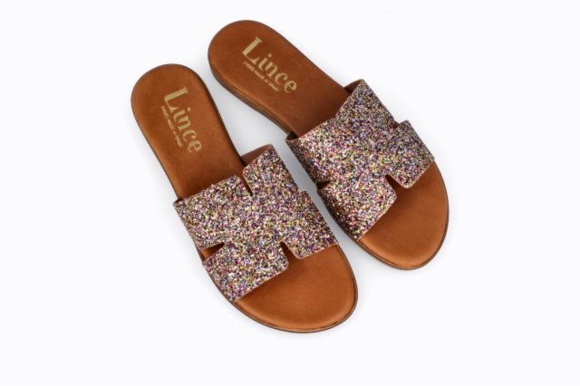 SANDALIA GLITER MULTICOLOR MENORCA
