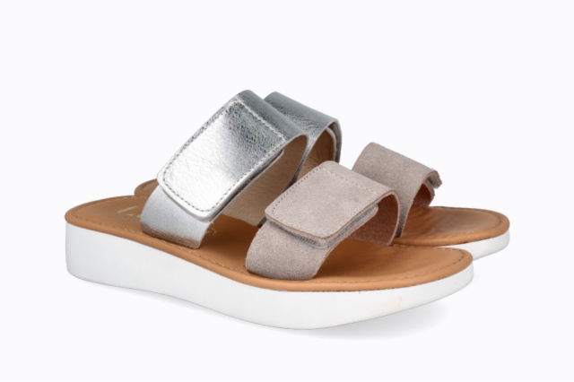 SANDALIAS PERLA-PLATA TOKIO
