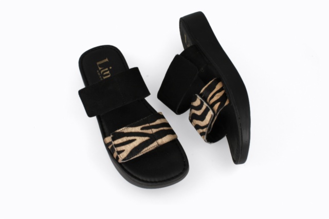 SANDALIAS NEGRO-BEIG TOKIO