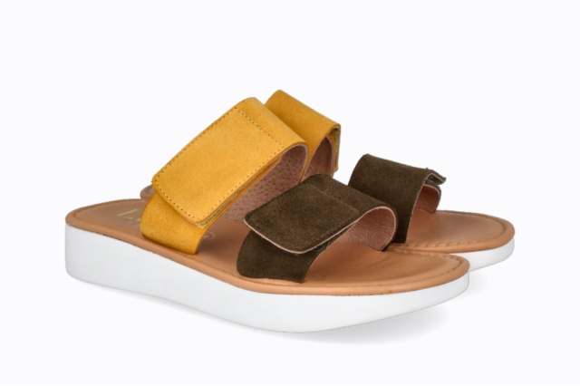 SANDALIAS VERDE-OCRE TOKIO