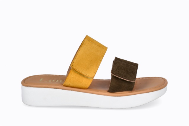 SANDALIAS VERDE-OCRE TOKIO