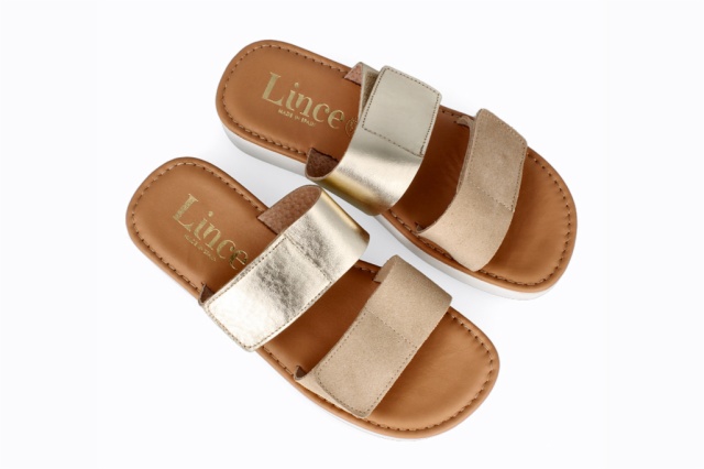 SANDALIA METALIZADO BEIG-PLATINO TOKIO