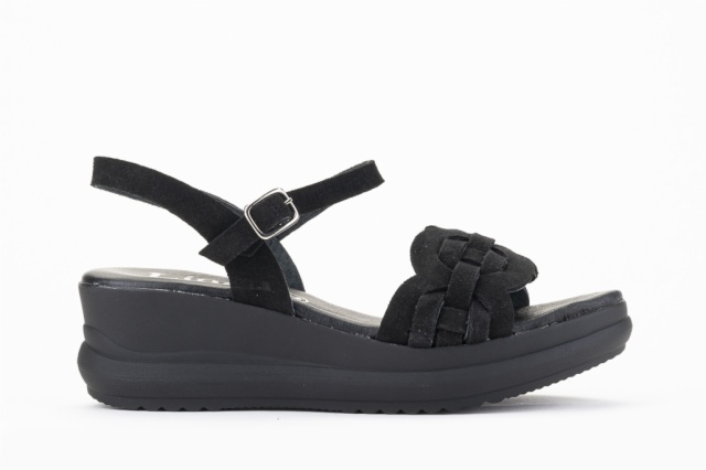 SANDALIAS CUÑA NEGRAS