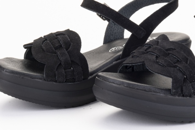 SANDALIAS CUÑA NEGRAS