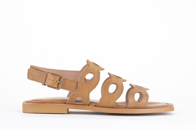SANDALIAS PLANAS SERRAJE CUERO