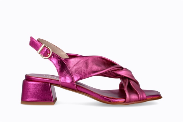 SANDALIA METALIZADO FUCSIA