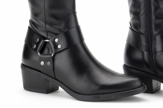 BOTA COWBOY PIEL NEGRO PISO DAKOTA