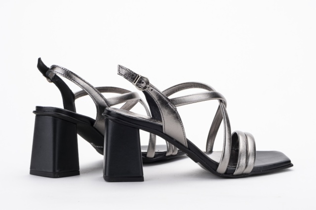 SANDALIAS TACÓN FLORENCIA  PLOMO