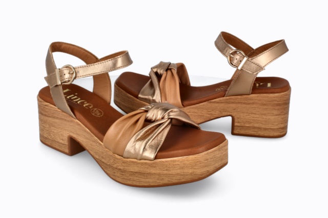 SANDALIAS BRONCE-CAMEL ABRIL