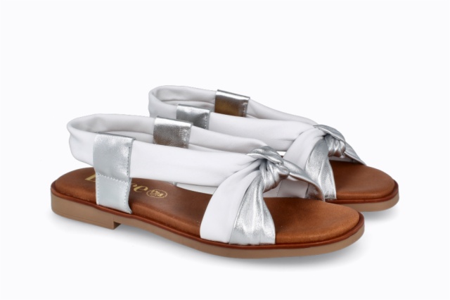 SANDALIAS PLATA BLANCO CORFU