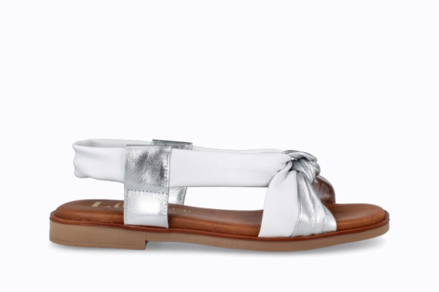 SANDALIAS PLATA BLANCO CORFU