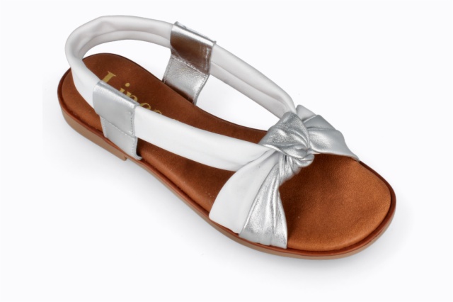 SANDALIAS PLATA BLANCO CORFU