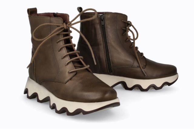 BOTÍN OLA PIEL VELVET KAKI