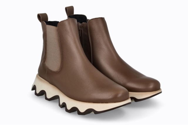 BOTIN VELVET TOPO OLA BEIG NEGRO