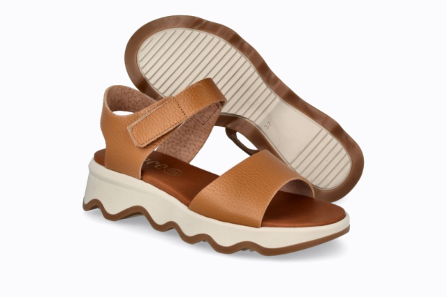 SANDALIA MAREA VELCRO VELVET CAMEL