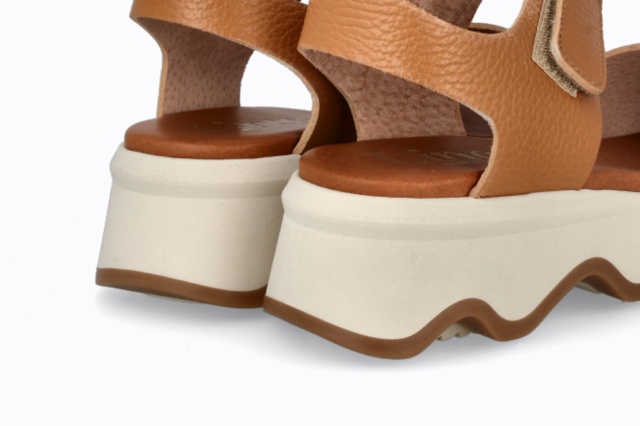 SANDALIA MAREA VELCRO VELVET CAMEL
