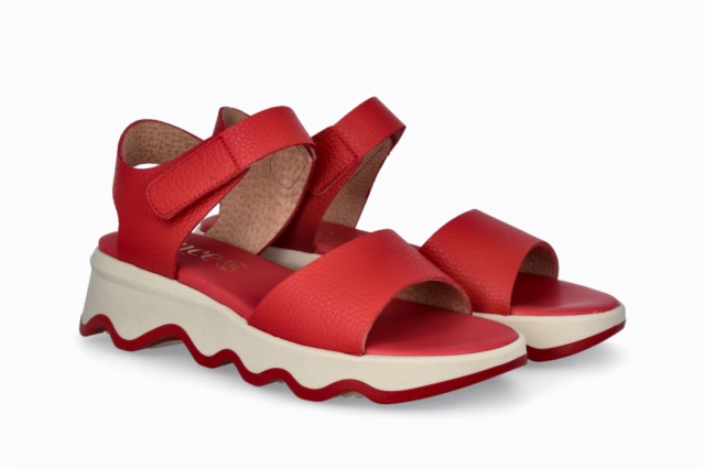 SANDALIA MAREA BUGUI VELCRO ROJO