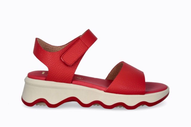 SANDALIA MAREA BUGUI VELCRO ROJO