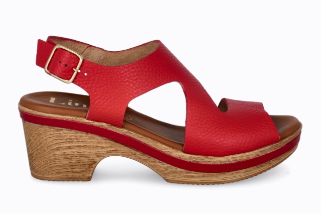 SANDALIA BUGUI ROJO CERDEÑA OCRE