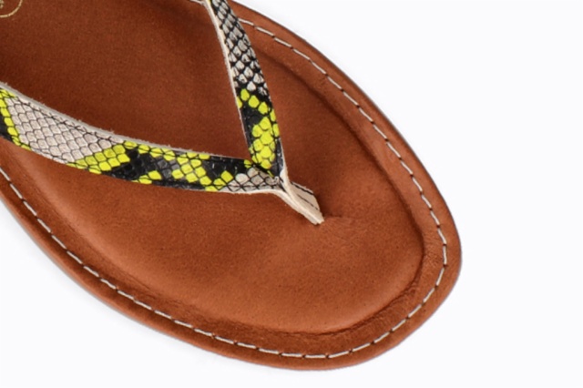 SANDALIA PITON FLUOR AMARILLO LANKA OCRE