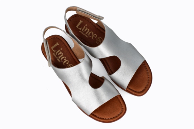 SANDALIA METALIZADO PLATA ARUBA OCRE