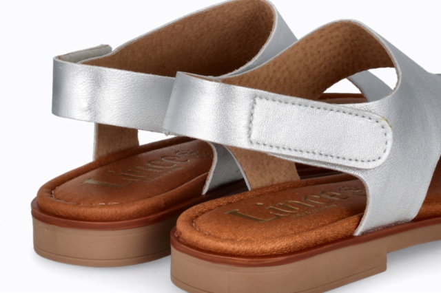 SANDALIA METALIZADO PLATA ARUBA OCRE