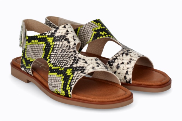 SANDALIA PITON FLUOR AMARILLO ARUBA OCRE