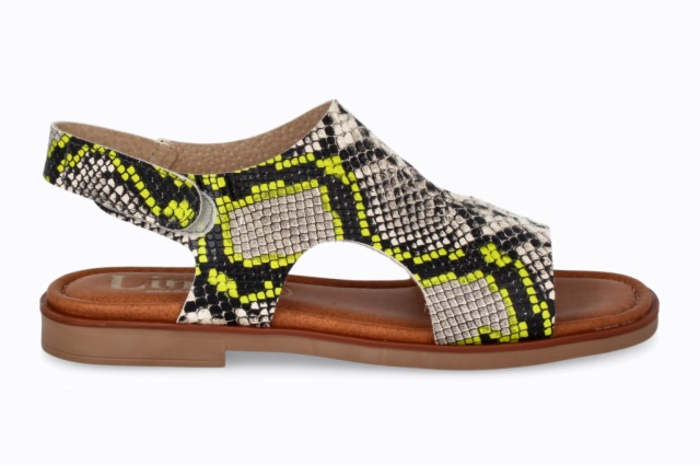 SANDALIA PITON FLUOR AMARILLO ARUBA OCRE