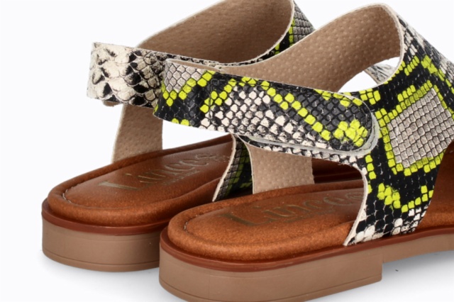 SANDALIA PITON FLUOR AMARILLO ARUBA OCRE
