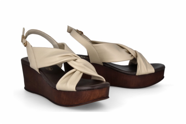 SANDALIA FLORENCIA BEIGE CANDELA NUEZ