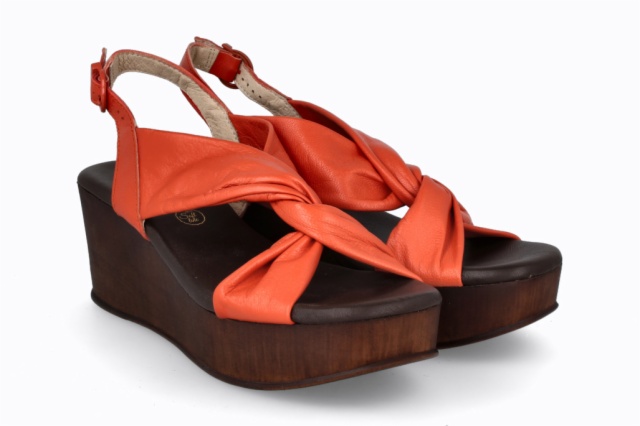 SANDALIA FLORENCIA NARANJA CANDELA NUEZ