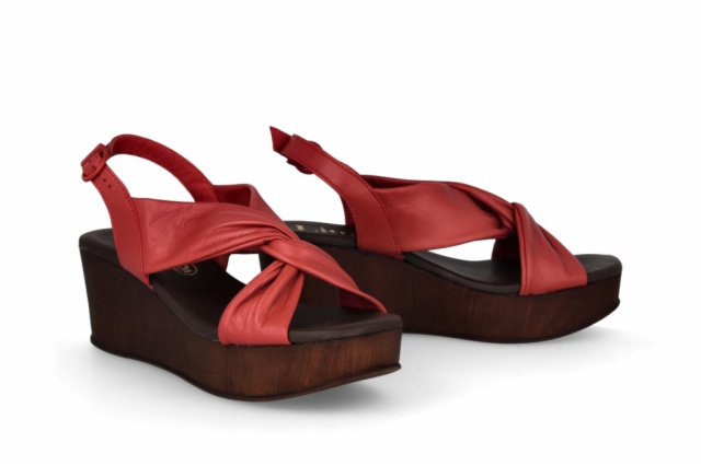 SANDALIA FLORENCIA ROJO CANDELA NUEZ