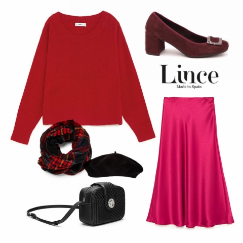 Rosa, rojo y burdeos Lince Shoes